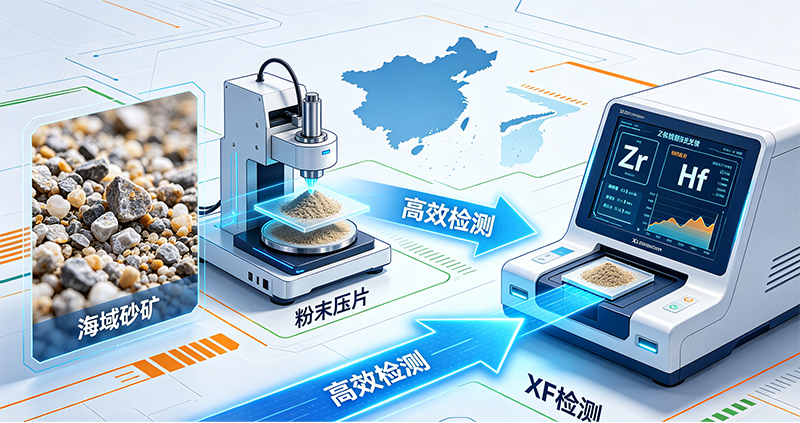 粉末压片 - XRF 技术实现海域砂矿锆铪高效精准检测